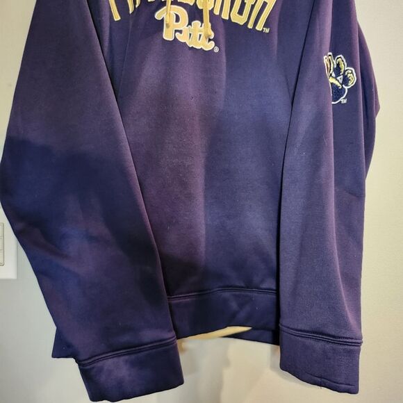 Men's Pitt Panthers Pullover Hoodie XL Navy - Picture 4 of 7